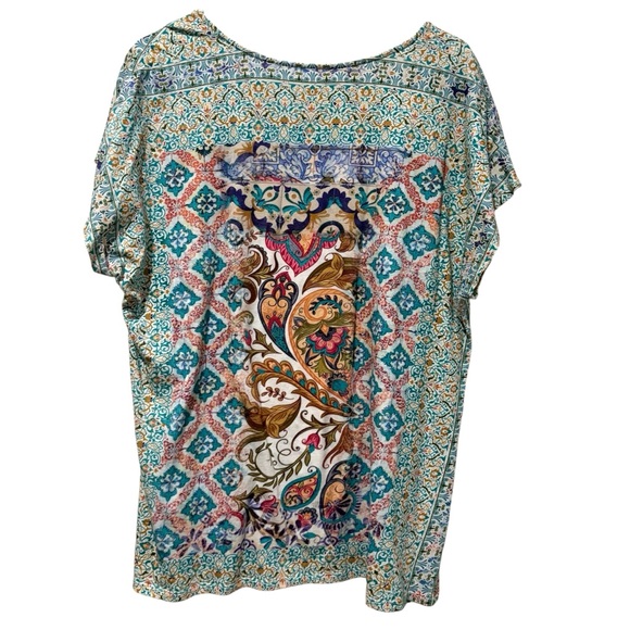 Colorful Patterned Women's Top - Picture 2 of 10